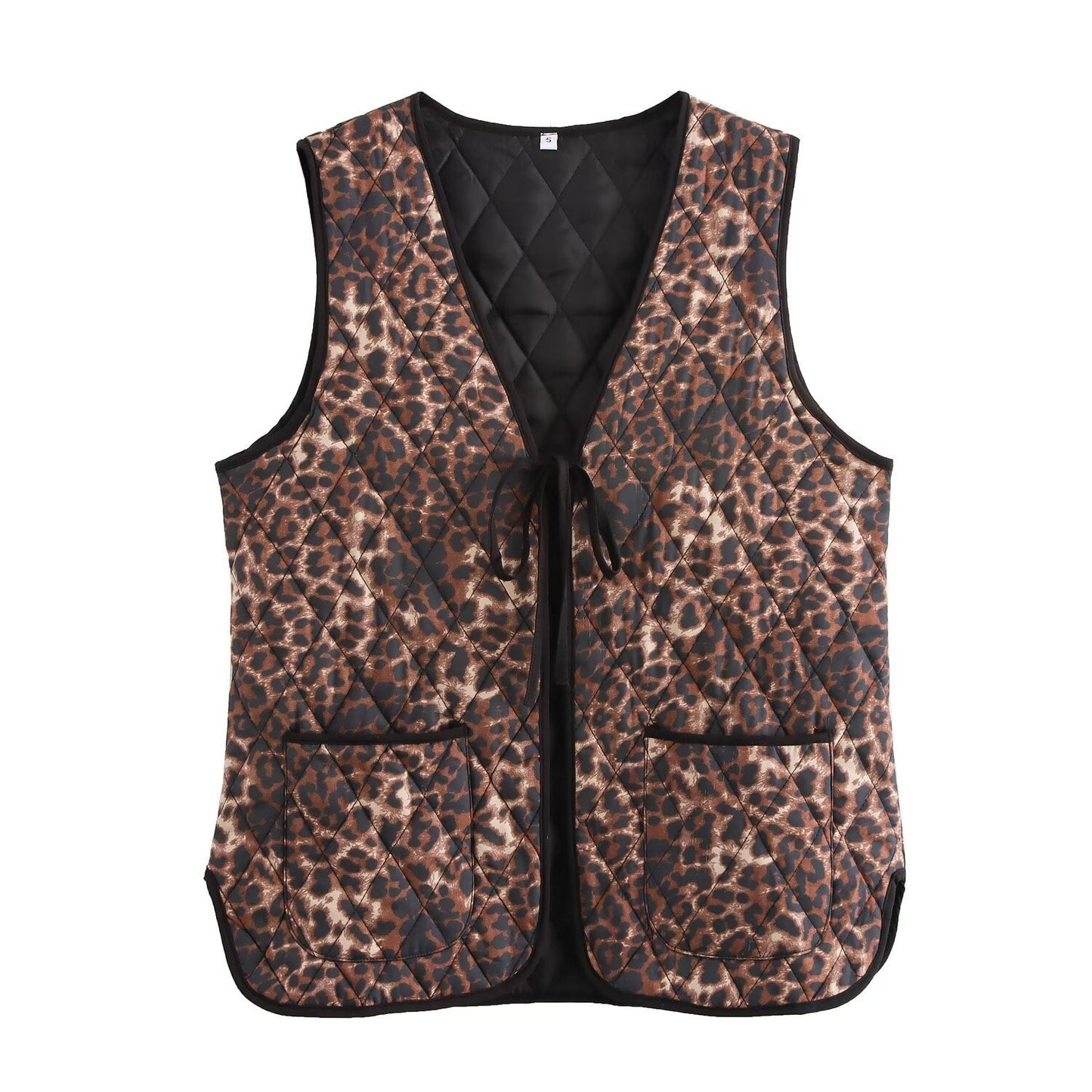 Gilet utilitaire matelassé imprimé léopard Berg-Feldt pour femme