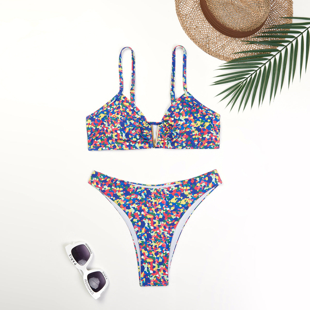Bikini à motif multicolore et bretelles réglables de berg-feldt