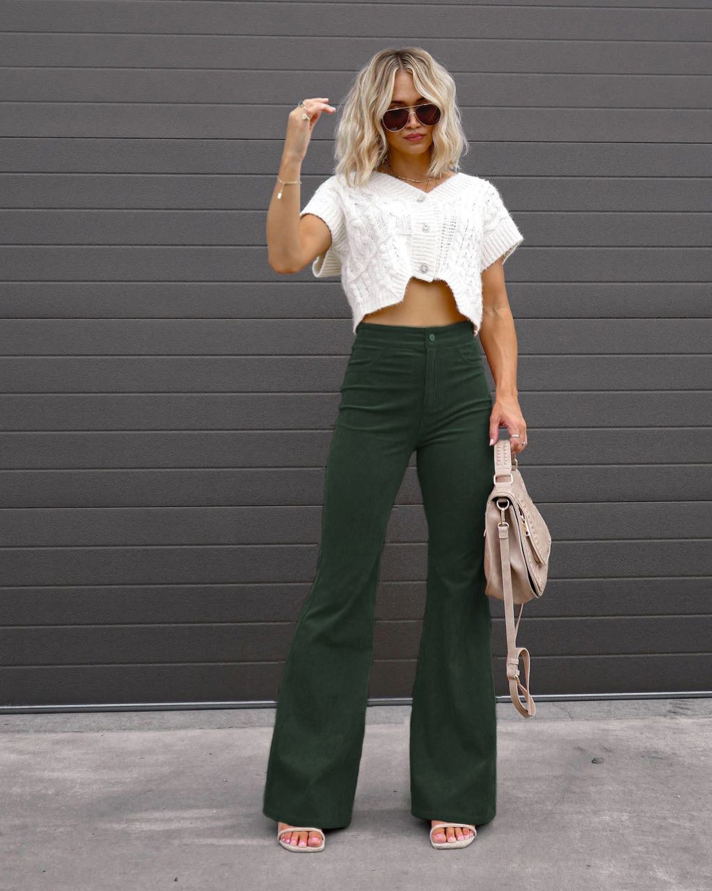 Pantalon bootcut taille haute Berg-Feldt pour femmes