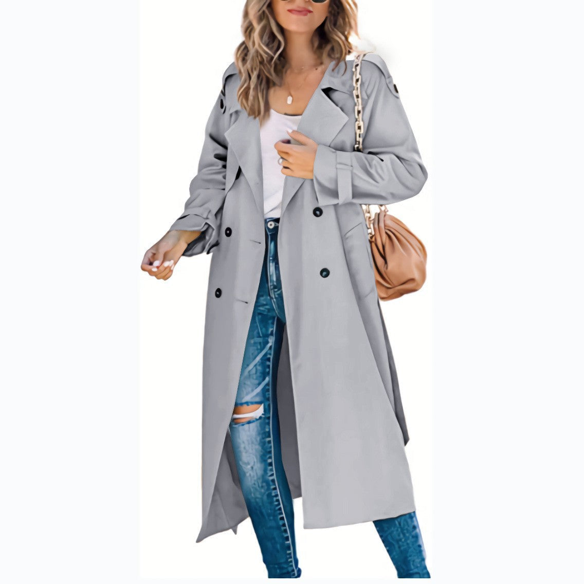 Trench-coat oversize tendance pour femme avec détails élégants Berg-Feldt