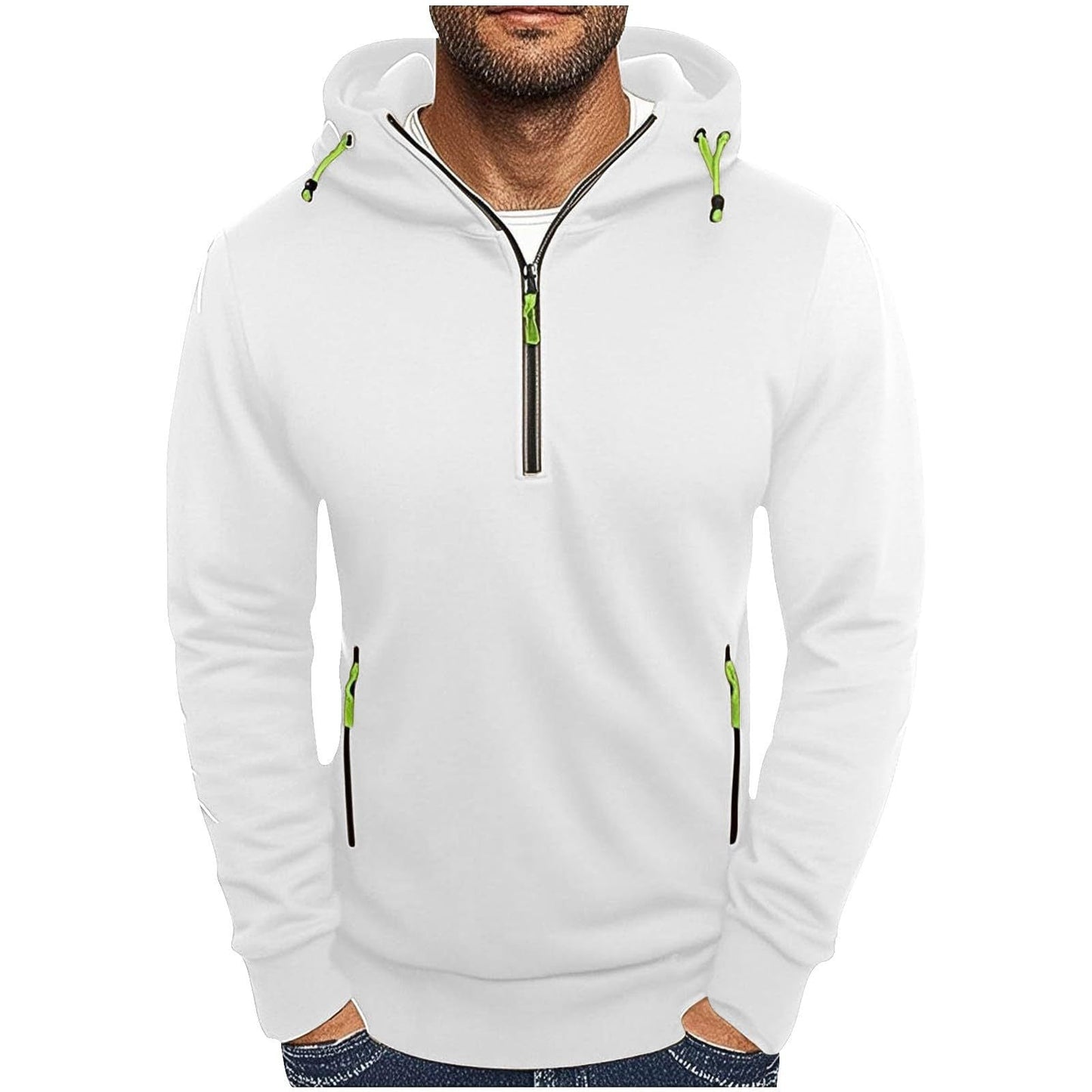 Sweat à capuche tendance pour homme avec demi-fermeture éclair et deux poches Berg-Feldt