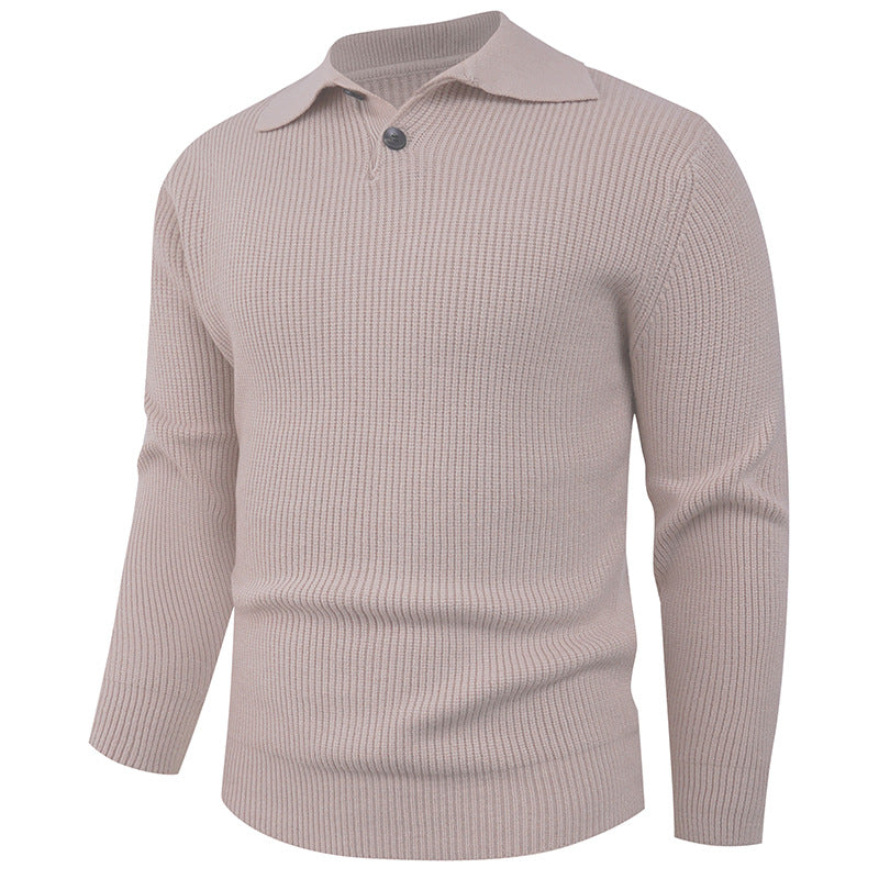 Herren Strickpullover mit modernem Polokragen und funktionalem Knopfverschluss Berg-Feldt