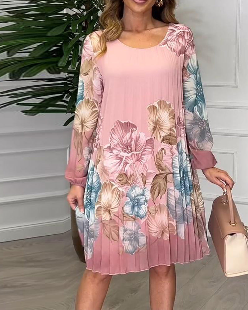 Robe plissée florale pour femme Berg-Feldt