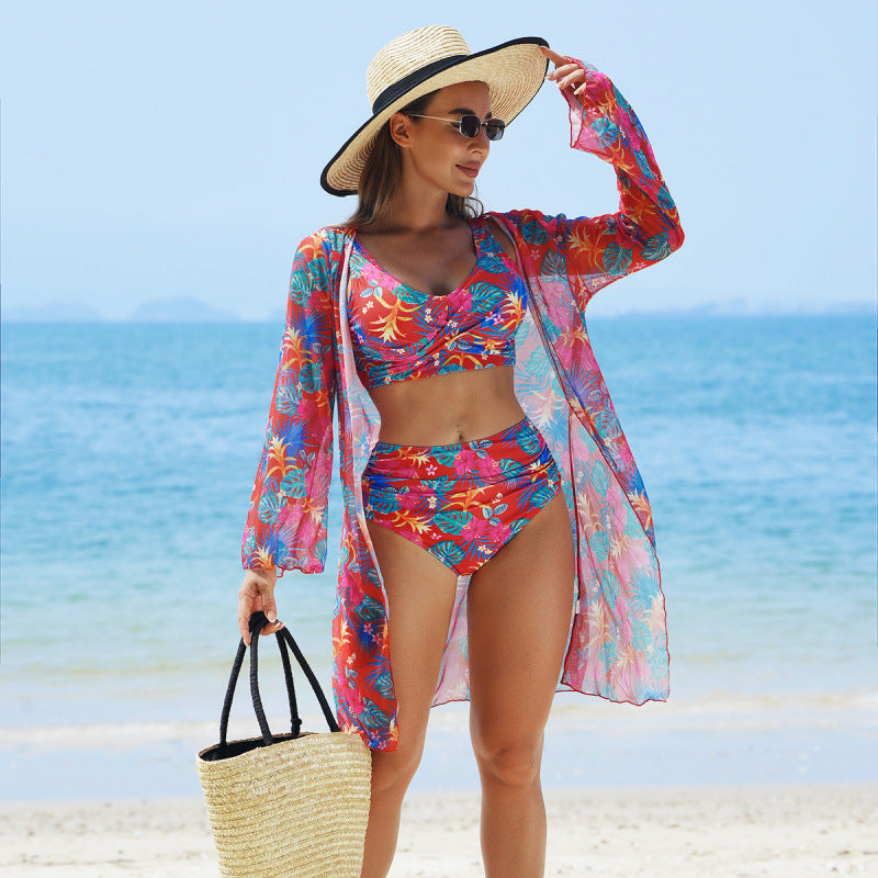 Kimono de plage ample pour femme à motif floral de berg-feldt