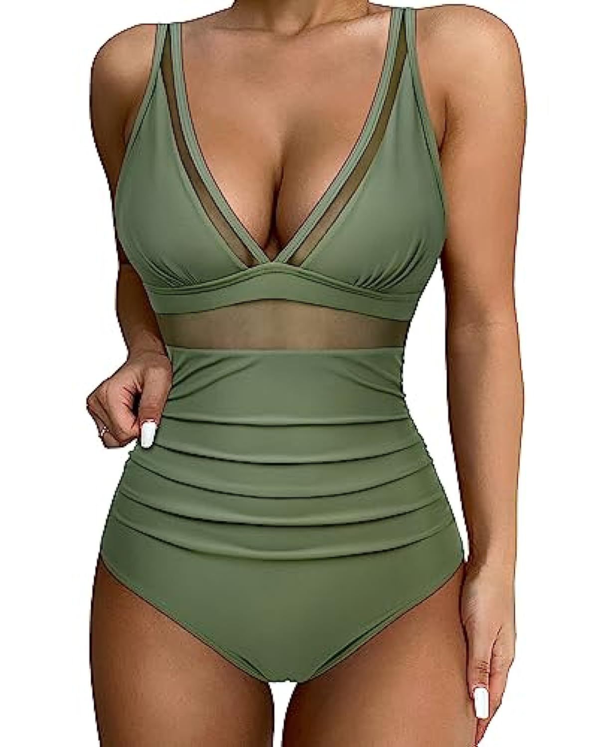 Haut de bikini femme col montant Berg-Feldt à détails transparents