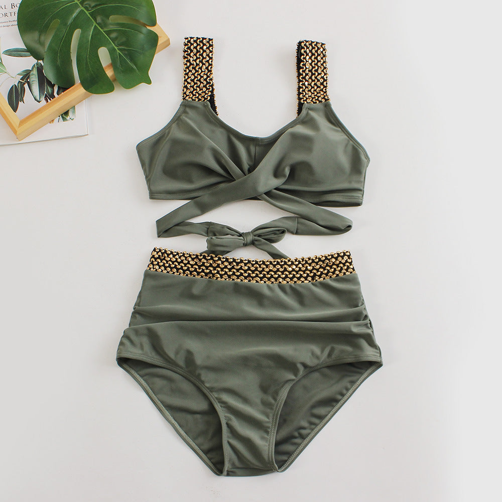 Ensemble de bikini pour femme avec coupe haute et design de bretelles unique par berg-feldt