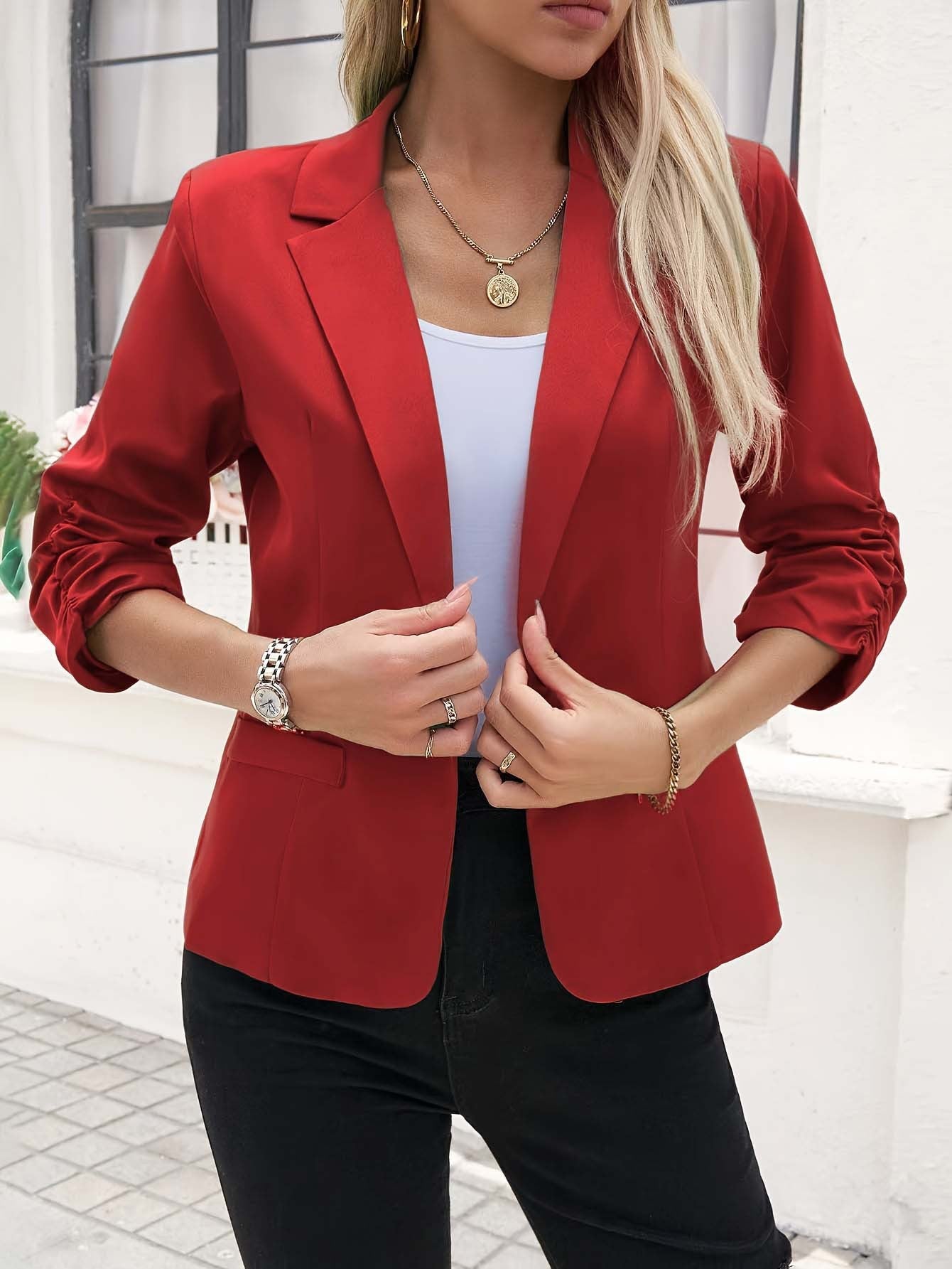 Veste blazer femme tendance avec coupe innovante et manches élastiques Berg-Feldt