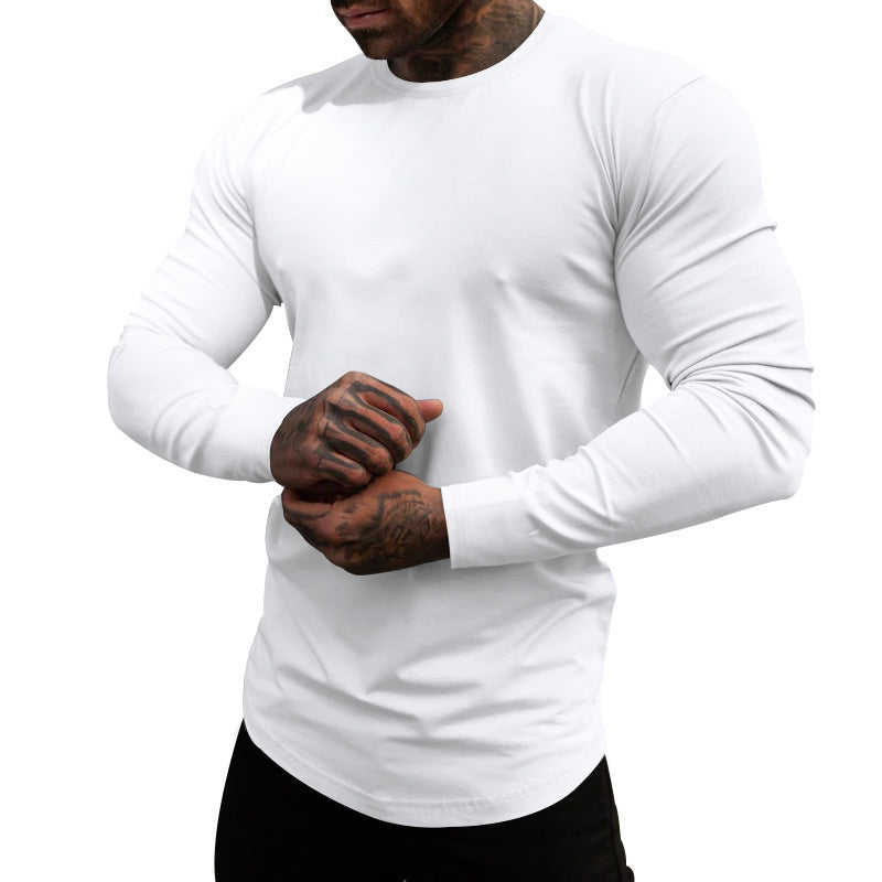 Herren Langarmshirt aus weichem, elastischem Baumwollmix mit Rundhalsausschnitt Berg-Feldt