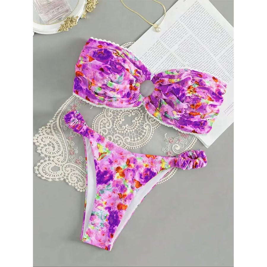 Ensemble de bikini froncé à fleurs Berg-feldt pour femme