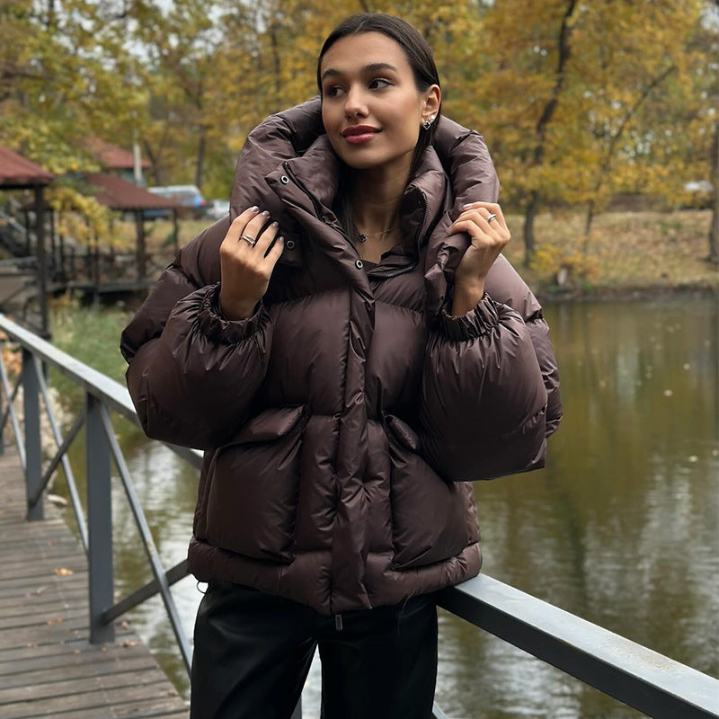 Berg-Feldt | Doudoune Matelassée pour Femme avec Capuche Oversize – Chaude, Déperlante et Moderne