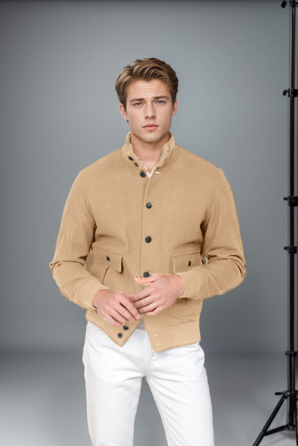 Herren modische Utility-Jacke mit praktischen Taschen Berg-Feldt 1760428331