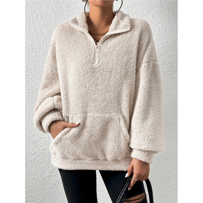 Damen Fleece-Pullover mit hohem Kragen Berg-Feldt