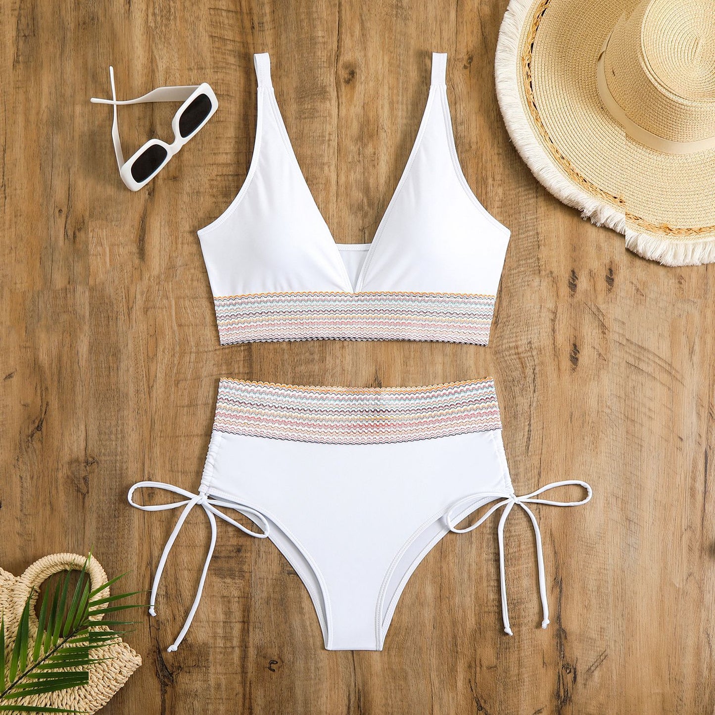 Haut de bikini femme Berg-Feldt coupe haute avec liens latéraux ajustables