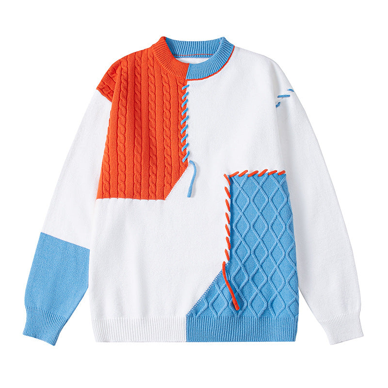 Damenpullunder mit motif patchwork, création unique, détails originaux Berg-Feldt