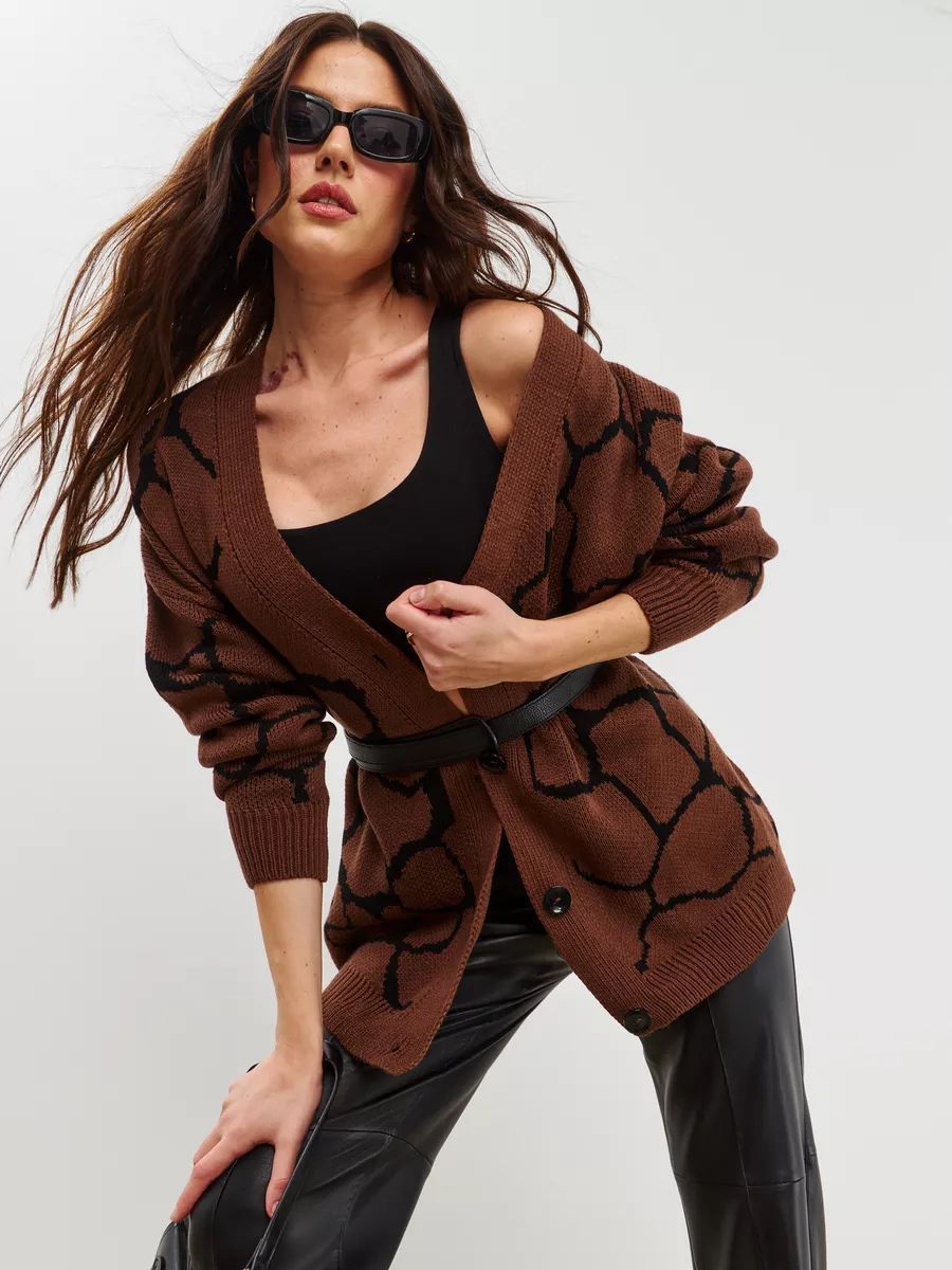Cardigan élégant pour femme avec motif graphique de berg-feldt