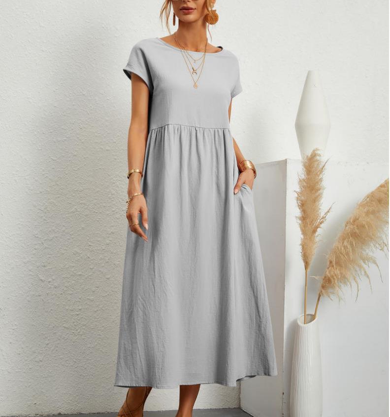 Robe mi-longue élégante et décontractée pour femme avec poches de berg-feldt