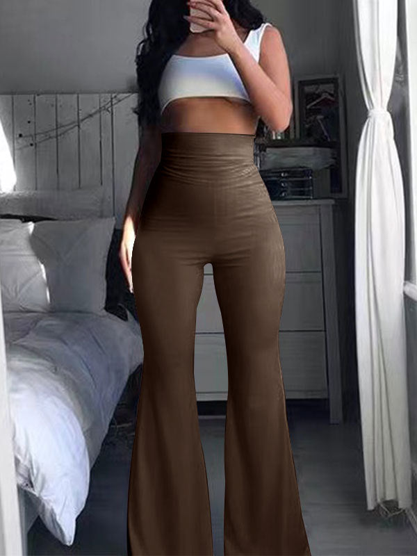 Pantalon évasé femme taille haute avec taille élastique et coupe confortable Berg-Feldt