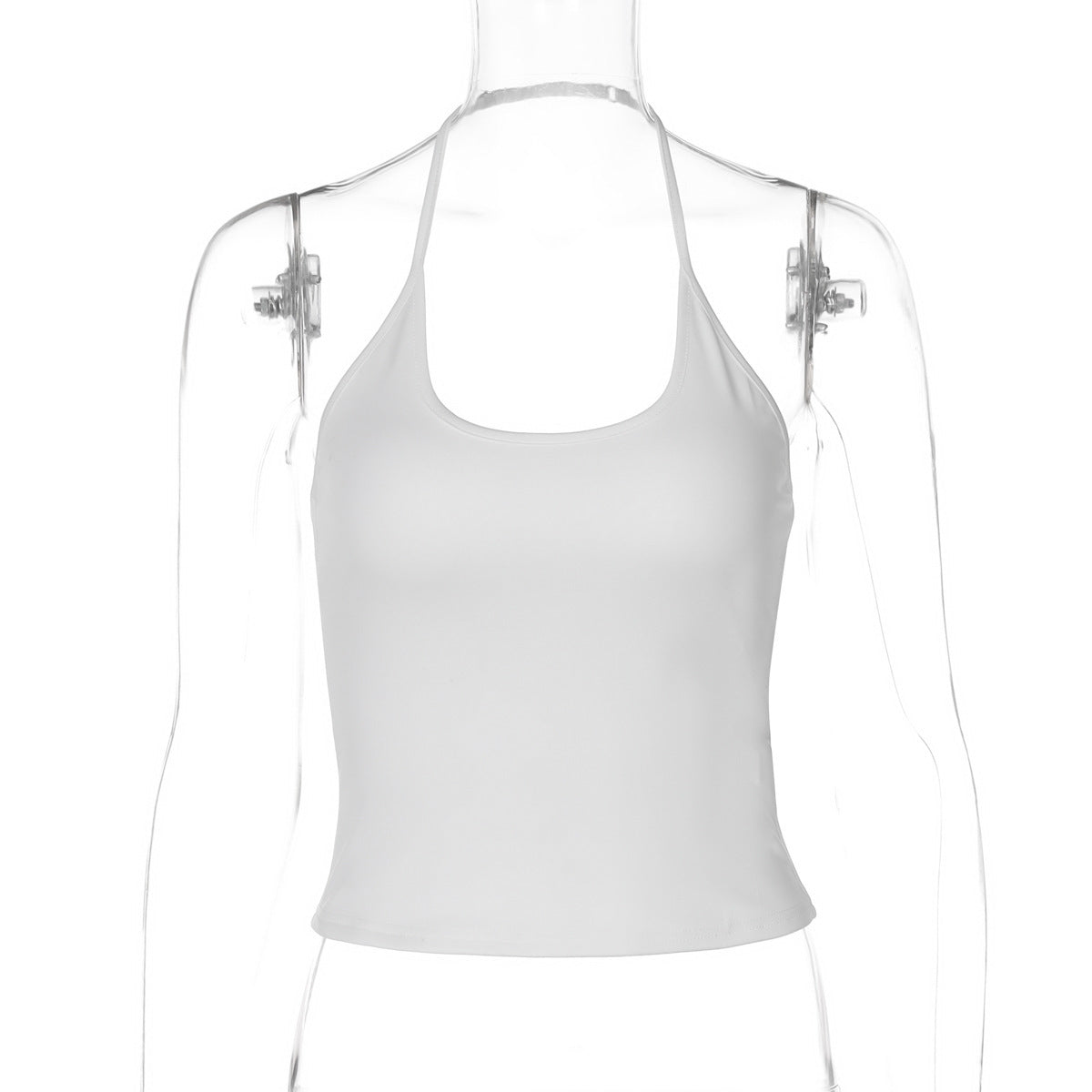 Elegantes Damen Cropped Haltertop mit breiten Trägern und figurbetonter Passform von berg-feldt