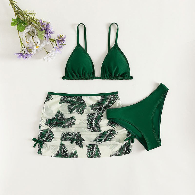 Ensemble Bikini pour Femme : Jupe Paréo et Haut de Maillot Chic Bralette de berg-feldt