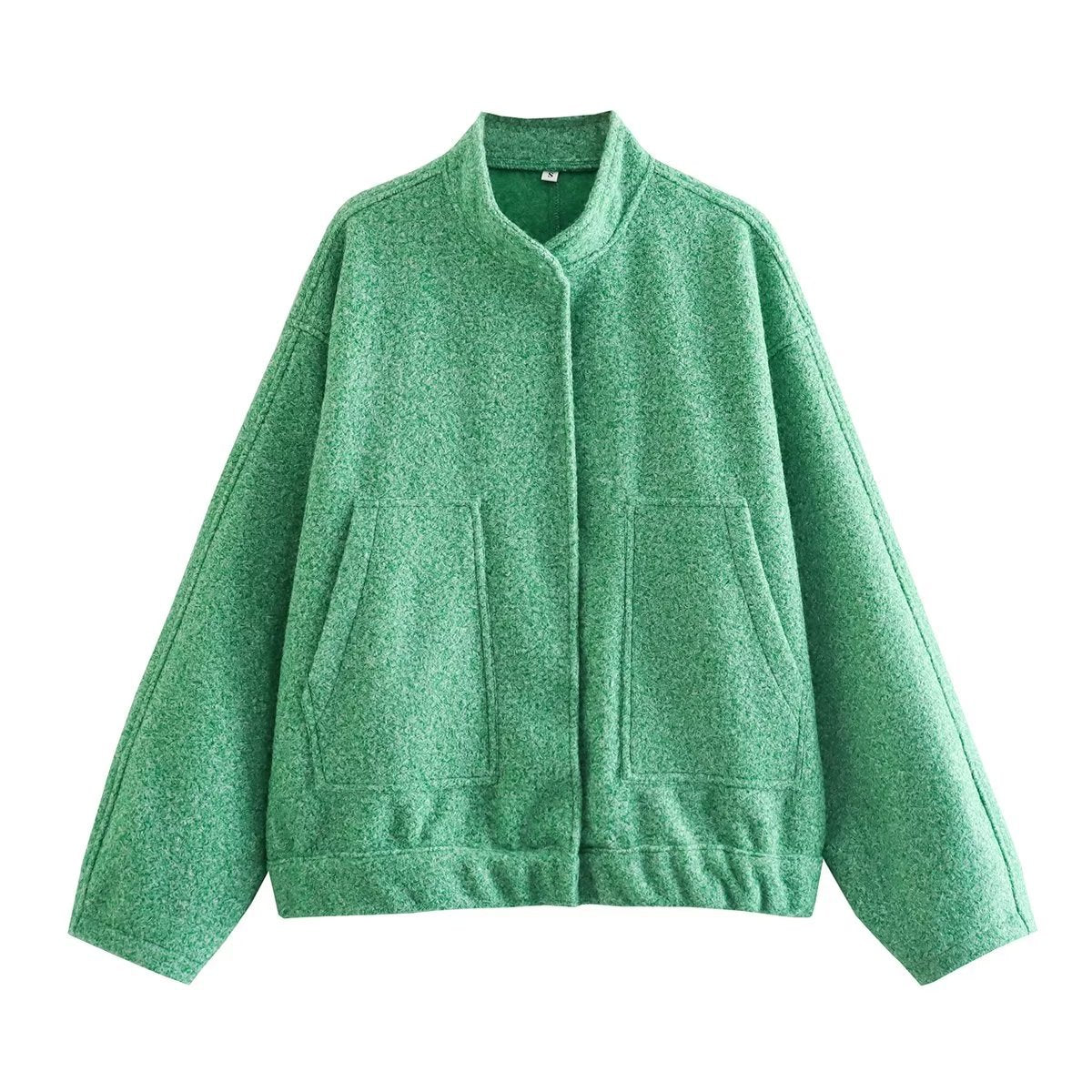Damen Oversized Wolljacke im schlichten Design Berg-Feldt