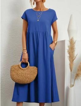 Robe mi-longue élégante et décontractée pour femme avec poches de berg-feldt