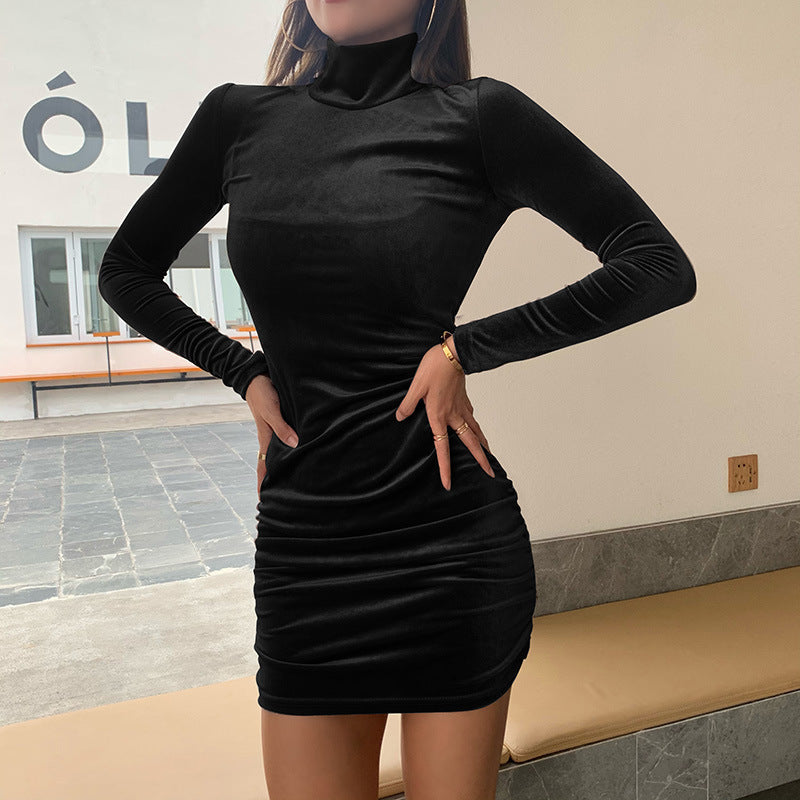 Figurbetontes Strandkleid für Damen mit Stehkragen und Raffung von berg-feldt