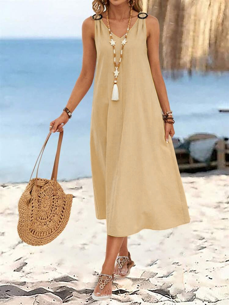 Leichtes Damen-Maxikleid mit schulterfreien Trägern von Berg-Feldt