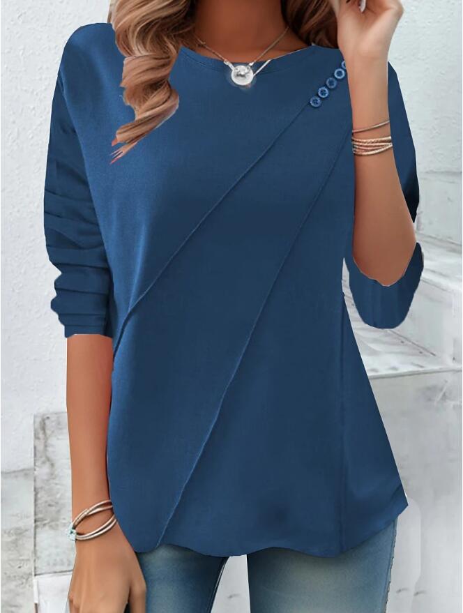 Haut asymétrique pour femme avec ourlet irrégulier et détails boutonnés Berg-Feldt