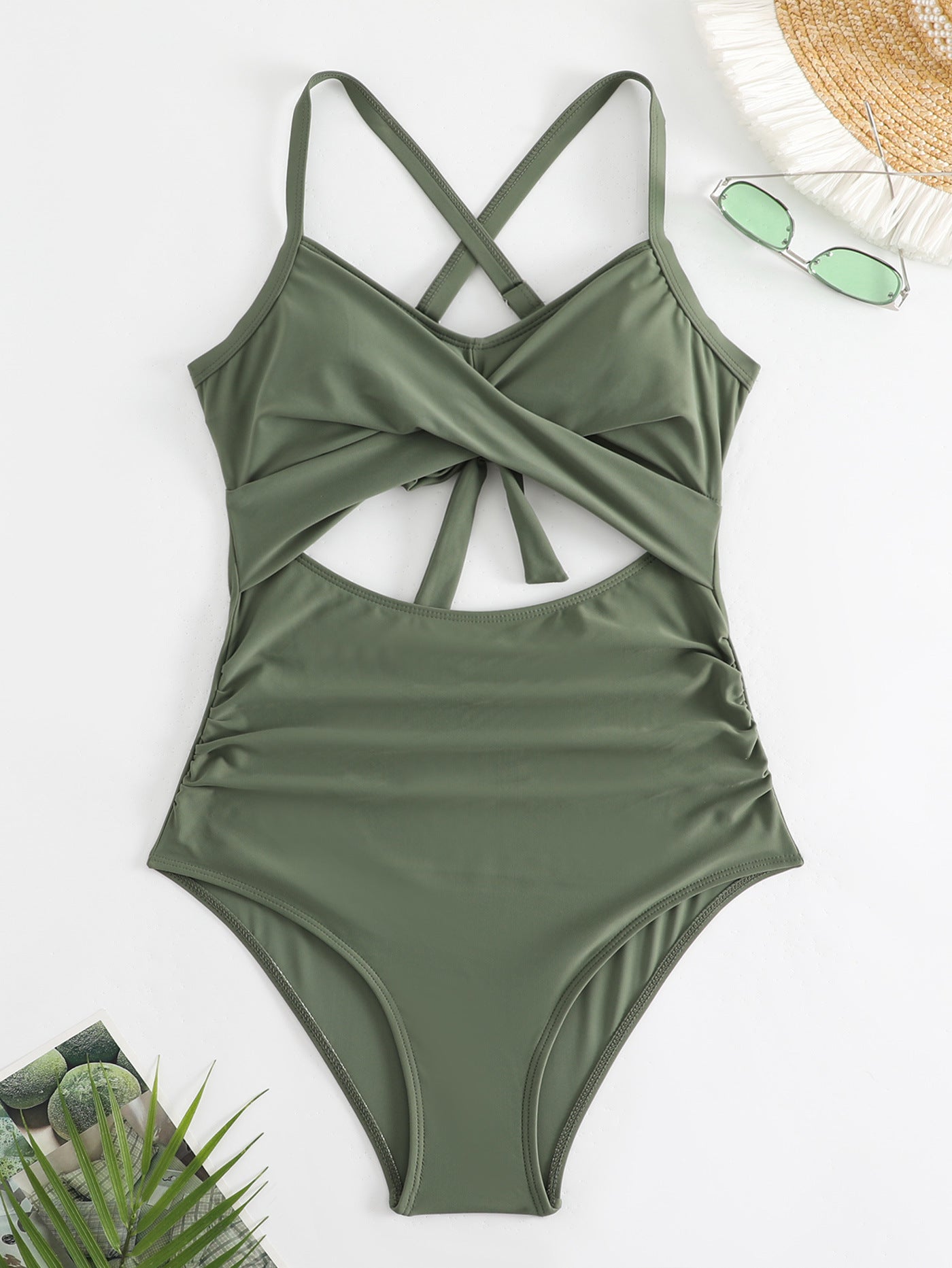 Maillot de bain femme Berg-Feldt avec design portefeuille et coupe haute