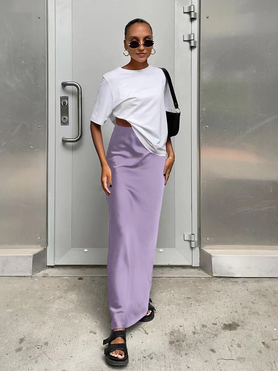Robe longue élégante pour femme avec coupe asymétrique et drapé décoratif Berg-Feldt
