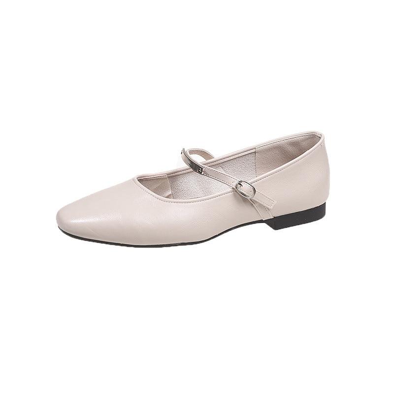 Elegante Damen-Ballerinas mit quadratischer Spitze und verstellbarem Riemchen von berg-feldt