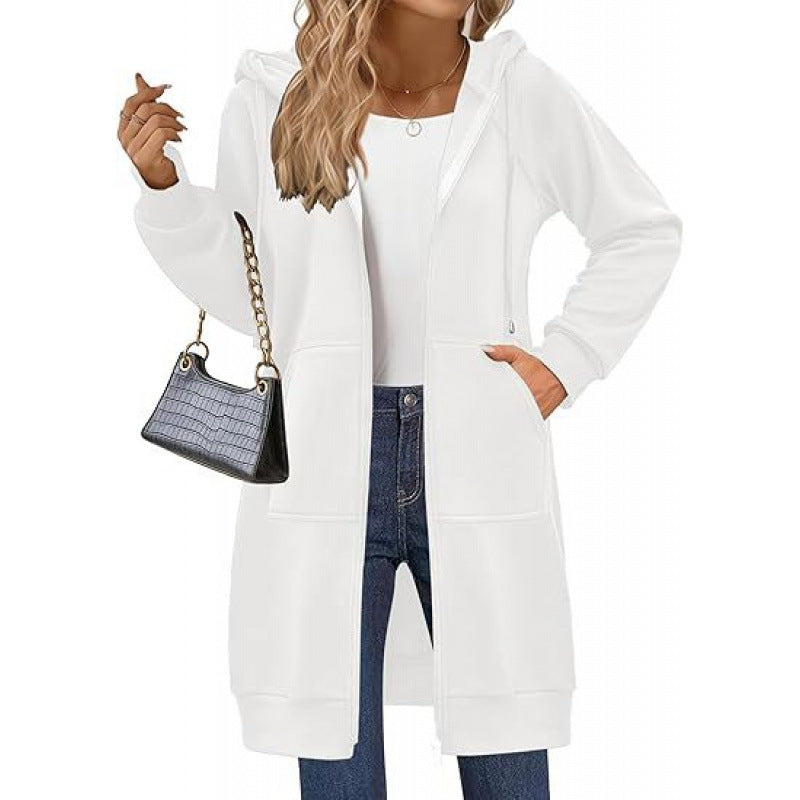 Veste à capuche tendance pour femme avec poches latérales fendues et fermeture éclair Berg-Feldt