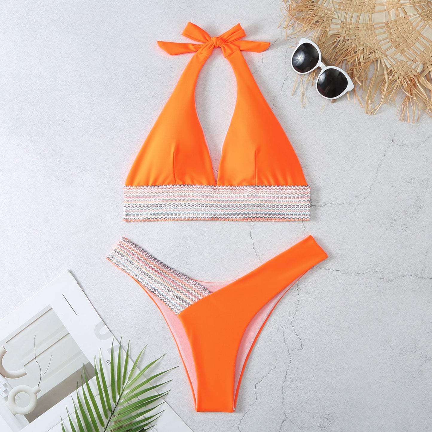 Haut de bikini Berg-Feldt pour femme avec dentelle et coupe haute