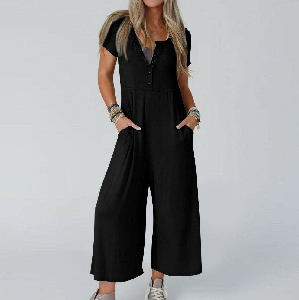 Jumpsuit für Damen mit Knopfleiste und Taschen von berg-feldt