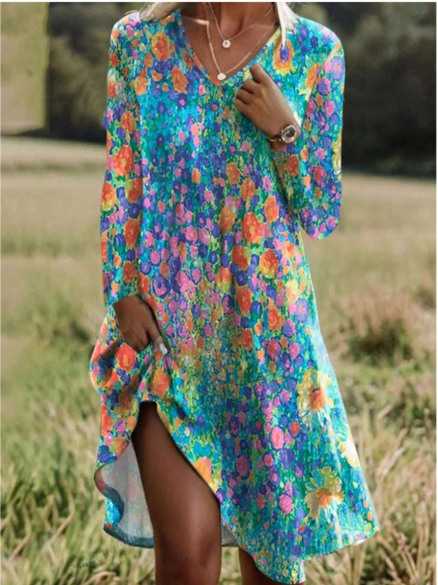 Robe décontractée pour femme avec col en V tendance et fente latérale Berg-Feldt