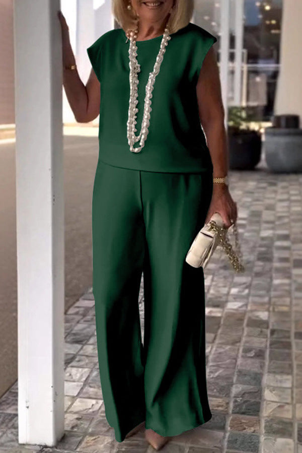 Elegantes Damen Zweiteiler-Outfit aus fließendem Material im weiten Schnitt von berg-feldt