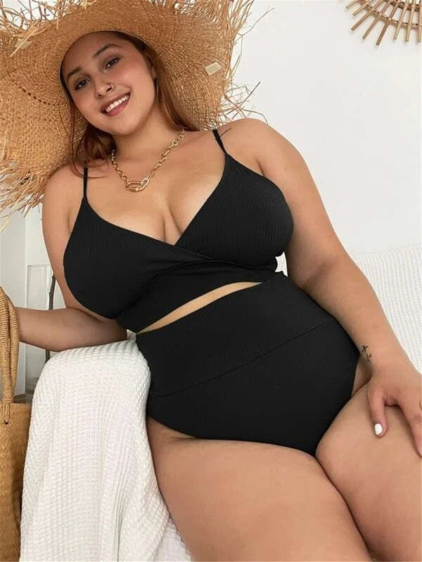 Ensemble bikini femme : haut cache-cœur décontracté et taille haute par berg-feldt
