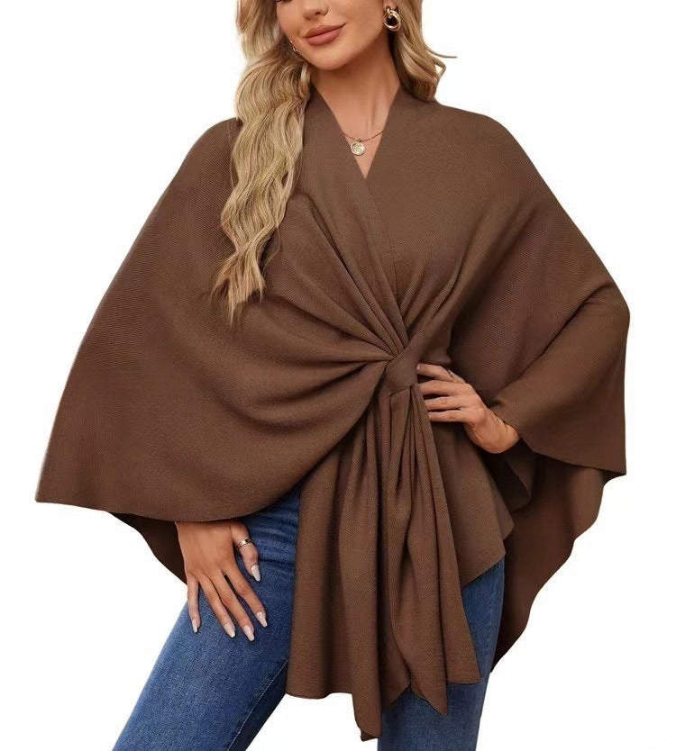 Pull-over cache-cœur élégant pour femme à coupe asymétrique Berg-Feldt