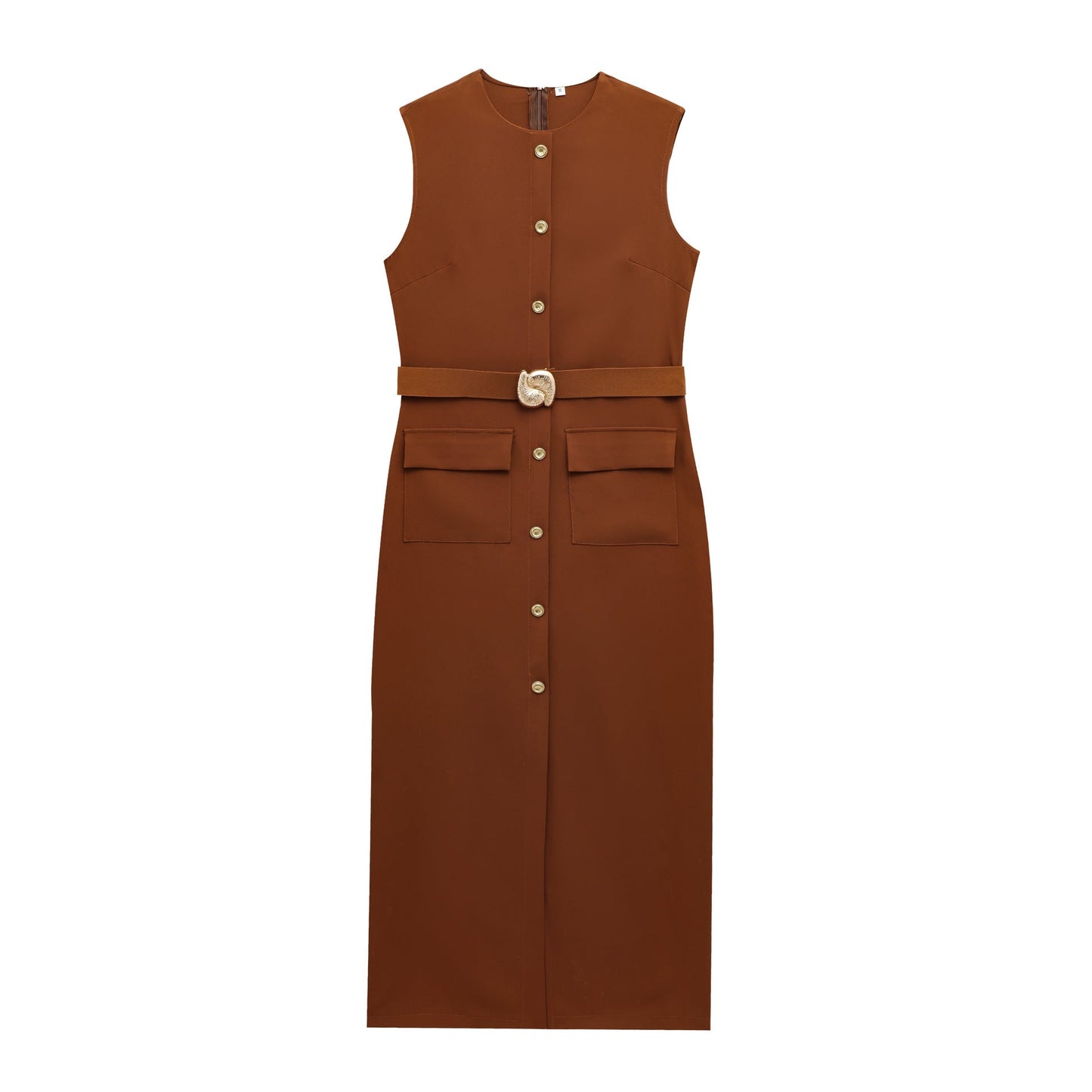 Robe midi utilitaire à taille nouée Berg-Feldt pour femme
