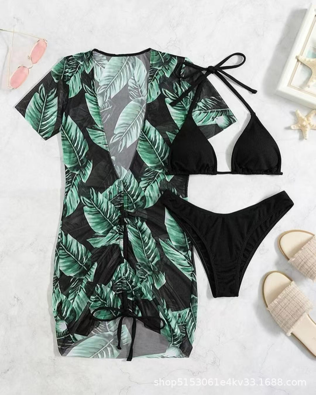 Ensemble de bikini pour femme avec paréo léger et bretelles réglables de berg-feldt