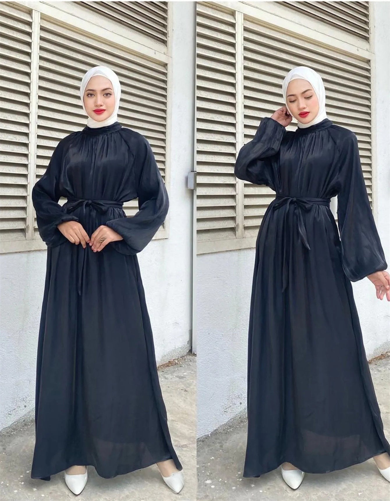 Robe élégante à manches longues avec ceinture pour femme Berg-Feldt