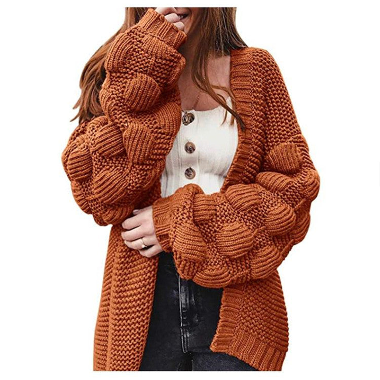 Cardigan en tricot pour femmes à manches volumineuses Berg-Feldt