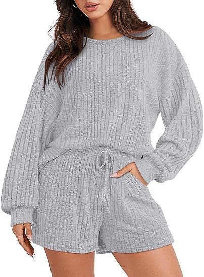 Ensemble lounge confortable en polaire pour femme avec manches larges et taille élastique Berg-Feldt