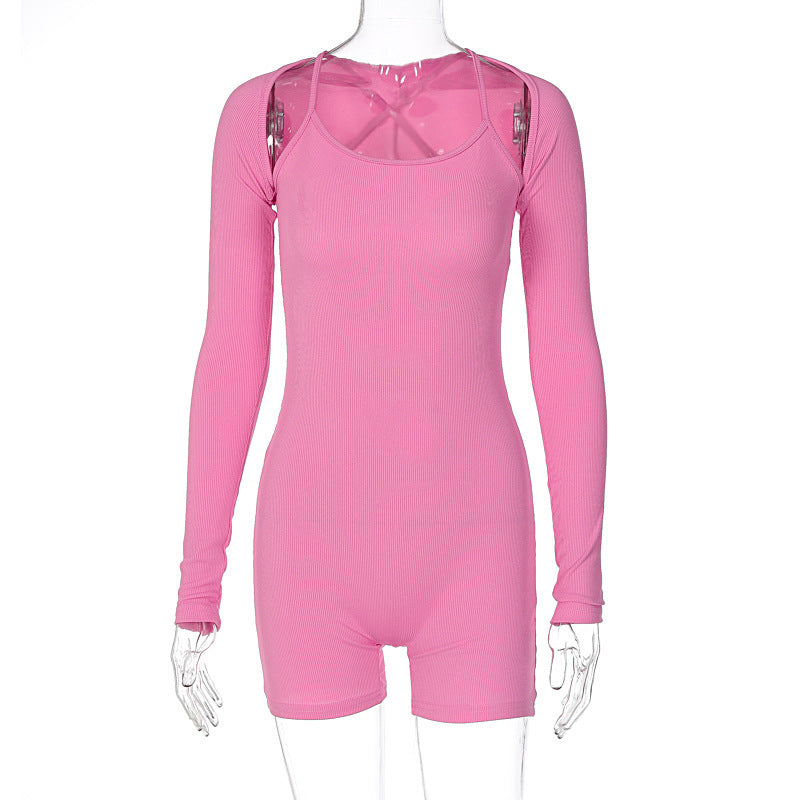 Combinaison sportive à manches longues pour femme, en matière stretch de qualité supérieure, coupe ajustée, de berg-feldt