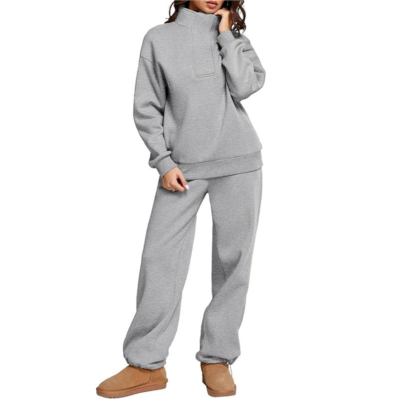 Ensemble décontracté confortable pour femme avec col montant et pantalon large Berg-Feldt