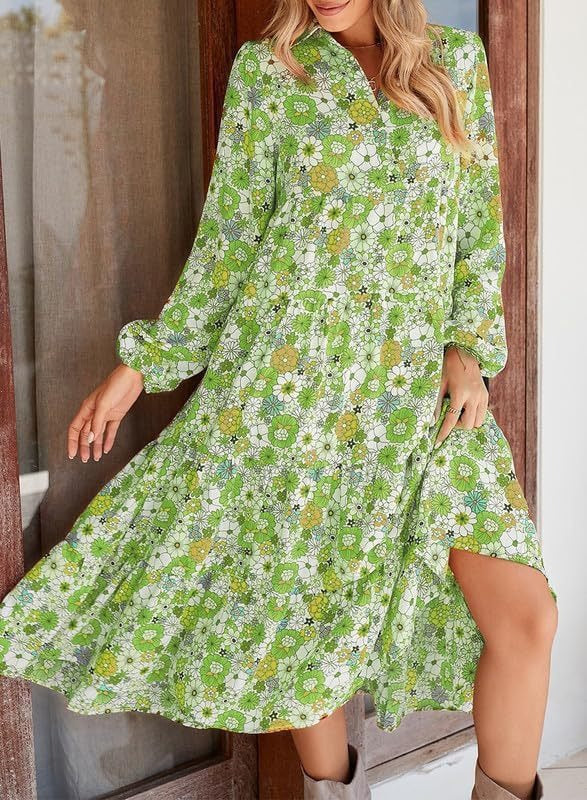 Robe longue berg-feldt pour femme avec motif floral et fente haute sur la jambe