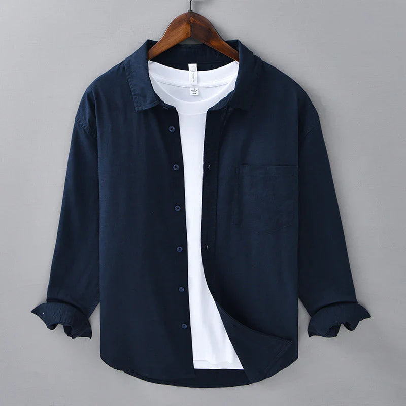 Chemise en lin DETLEF : Modèle décontracté