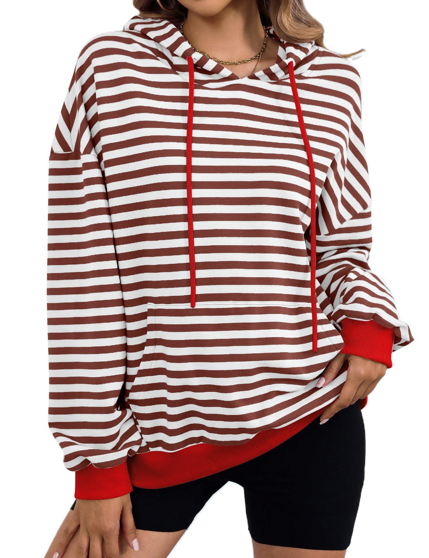 Damen Hoodie décontracté à rayures colorées Berg-Feldt