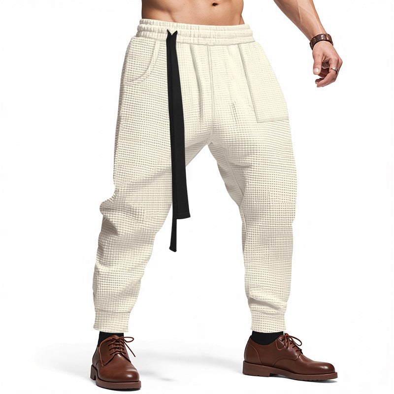 Herren lässige Struktur-Sweatpants mit verstellbarem Kordelzug Berg-Feldt