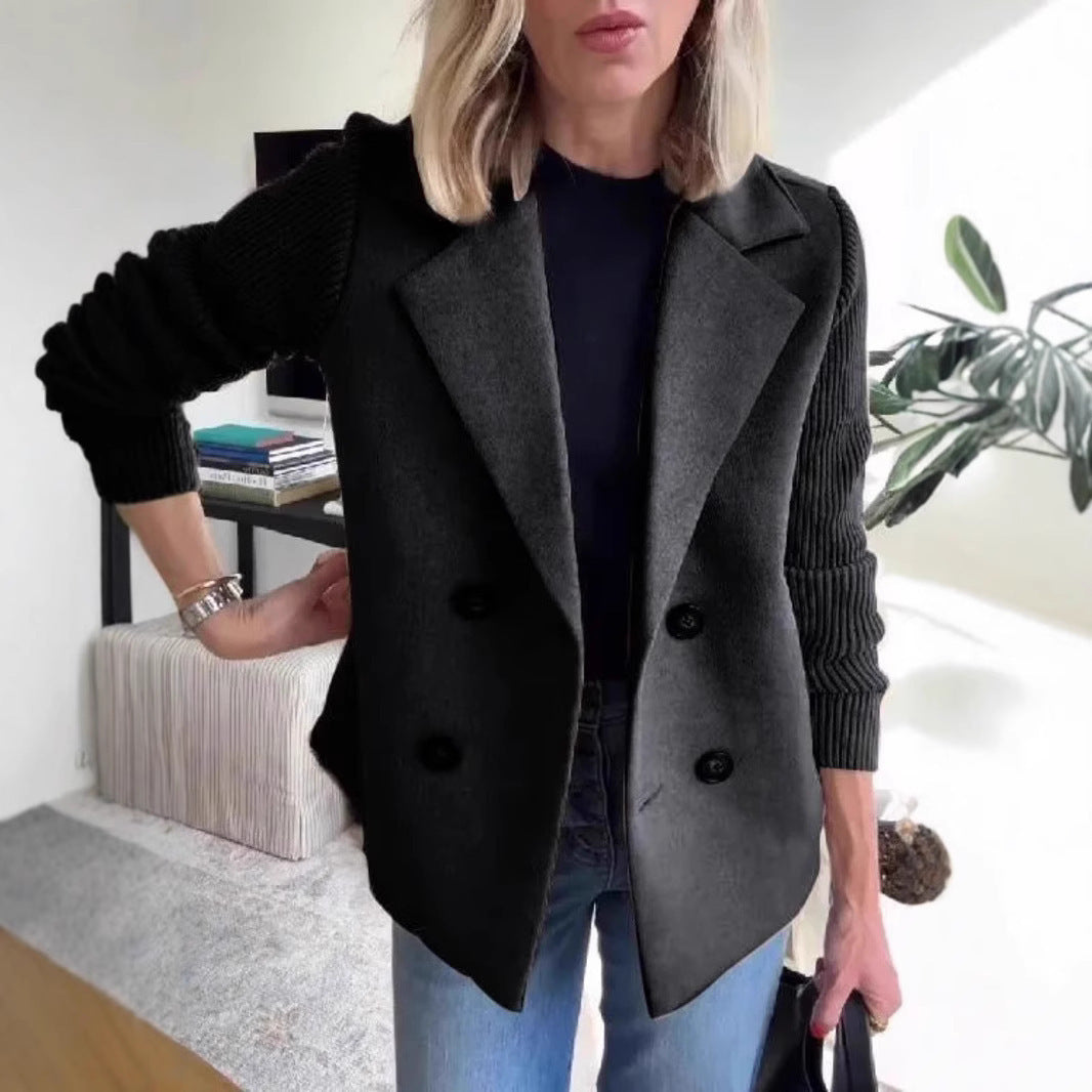 Damen Blazer croisé mode avec manches texturées Berg-Feldt